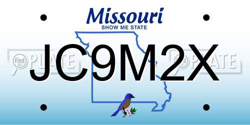 JC9M2X Missouri License Plate