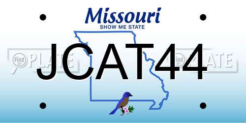 JCAT44 Missouri License Plate