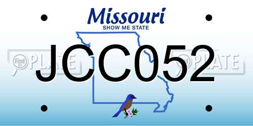 JCC052 Missouri License Plate