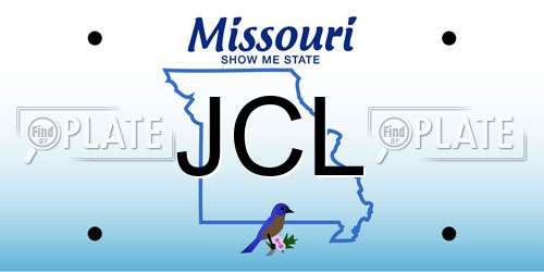 JCL Missouri License Plate
