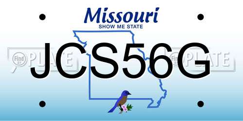 JCS56G Missouri License Plate