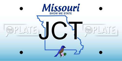 JCT Missouri License Plate