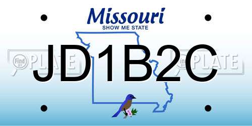 JD1B2C Missouri License Plate