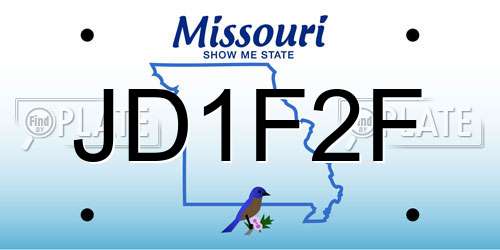 JD1F2F Missouri License Plate