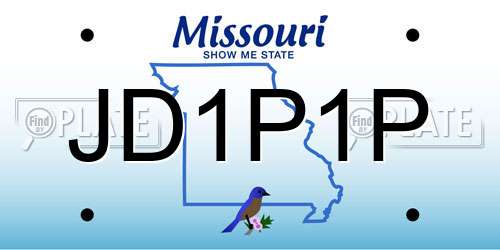 JD1P1P Missouri License Plate