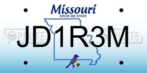 JD1R3M Missouri License Plate