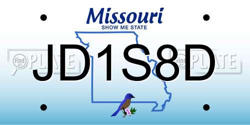 JD1S8D Missouri License Plate