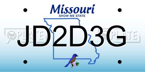 JD2D3G Missouri License Plate