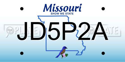 JD5P2A Missouri License Plate