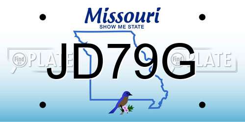 JD79G Missouri License Plate