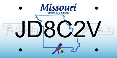 JD8C2V Missouri License Plate