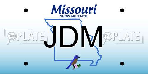 JDM Missouri License Plate