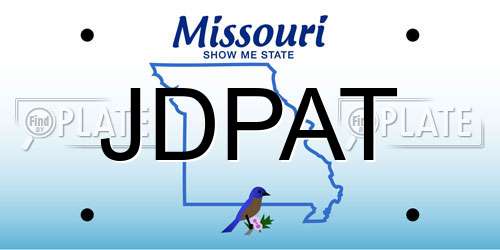 JDPAT Missouri License Plate