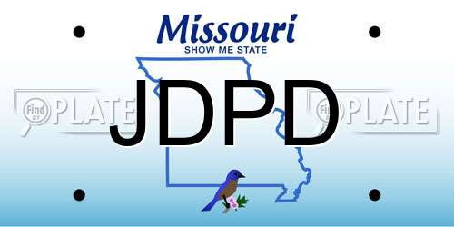 JDPD Missouri License Plate