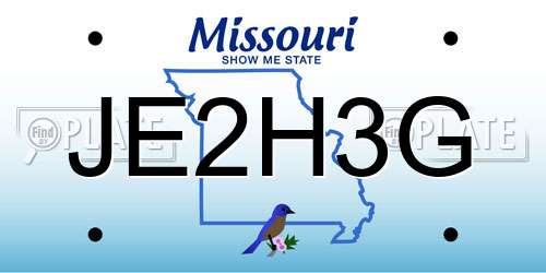 JE2H3G Missouri License Plate