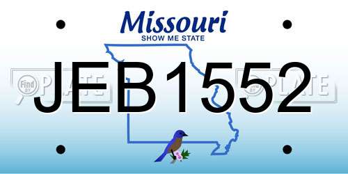 JEB1552 Missouri License Plate
