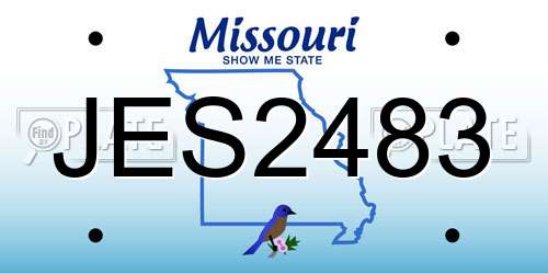 JES2483 Missouri License Plate