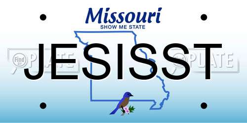 JESISST Missouri License Plate
