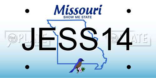 JESS14 Missouri License Plate
