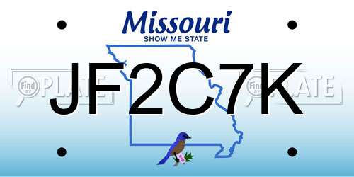 JF2C7K Missouri License Plate