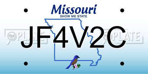 JF4V2C Missouri License Plate