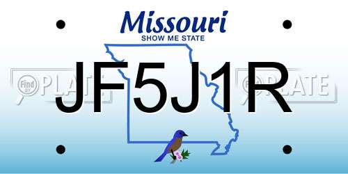 JF5J1R Missouri License Plate