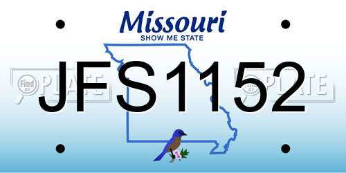 JFS1152 Missouri License Plate
