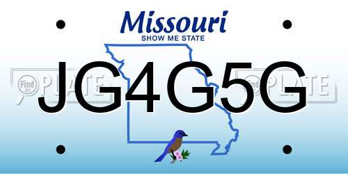 JG4G5G Missouri License Plate
