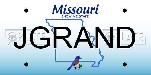 JGRAND Missouri License Plate