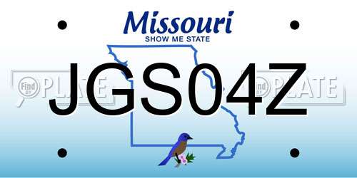 JGS04Z Missouri License Plate