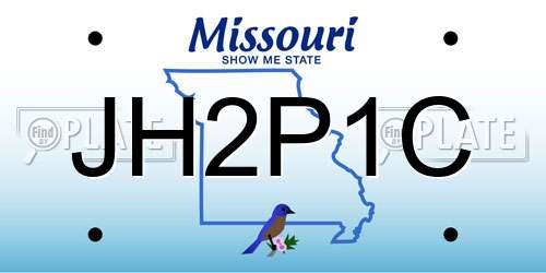 JH2P1C Missouri License Plate