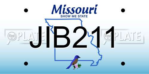 JIB211 Missouri License Plate
