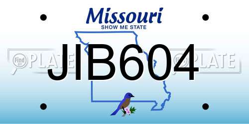 JIB604 Missouri License Plate