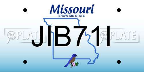 JIB71I Missouri License Plate
