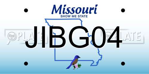 JIBG04 Missouri License Plate