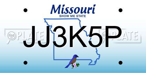 JJ3K5P Missouri License Plate