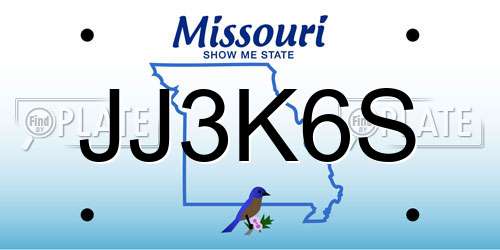 JJ3K6S Missouri License Plate