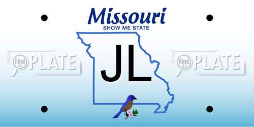 JL Missouri License Plate