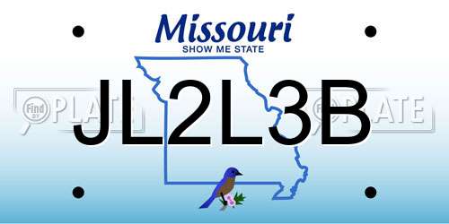 JL2L3B Missouri License Plate