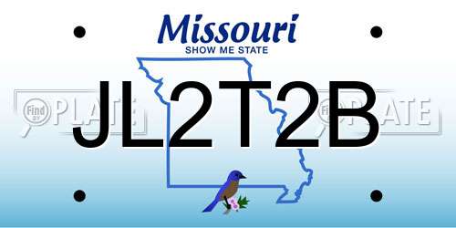 JL2T2B Missouri License Plate