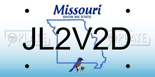 JL2V2D Missouri License Plate