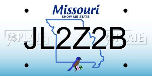 JL2Z2B Missouri License Plate