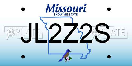 JL2Z2S Missouri License Plate