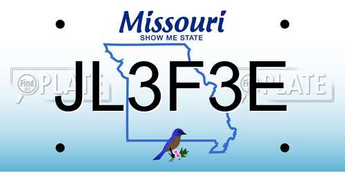 JL3F3E Missouri License Plate