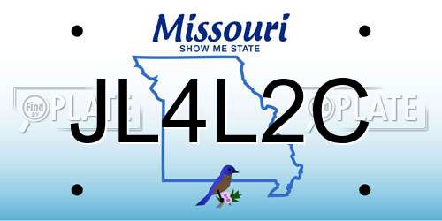 JL4L2C Missouri License Plate
