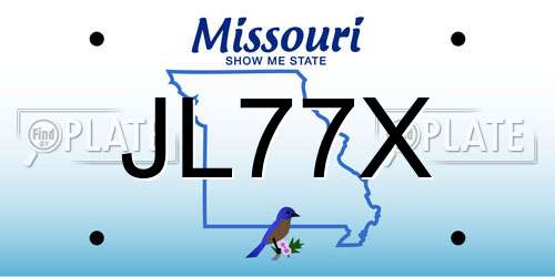 JL77X Missouri License Plate