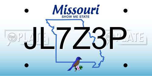 JL7Z3P Missouri License Plate