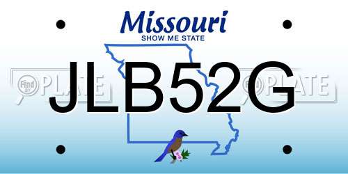 JLB52G Missouri License Plate