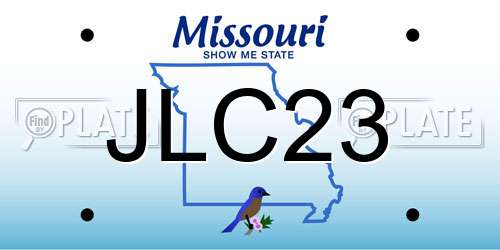 JLC23 Missouri License Plate