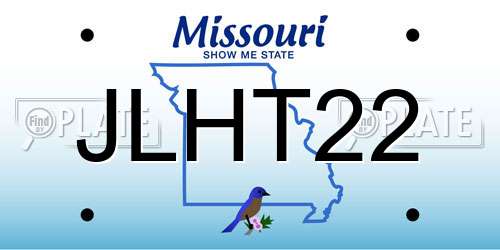 JLHT22 Missouri License Plate